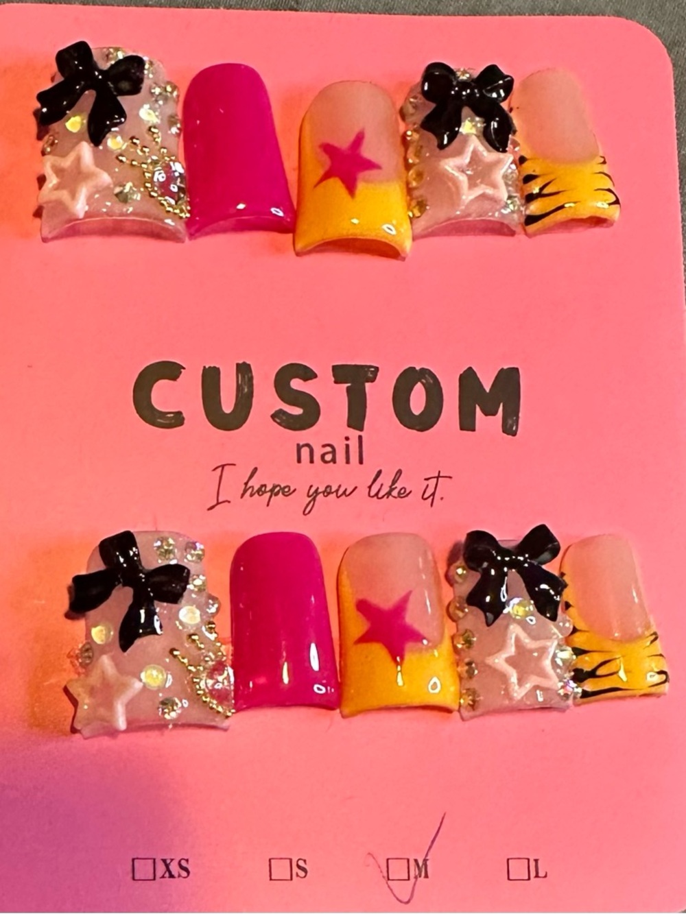 Press on acrylic nail set duck